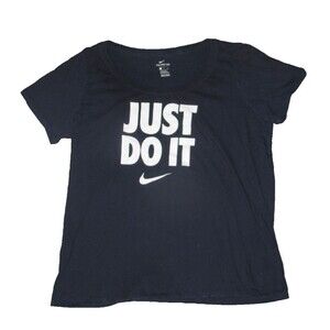 Nike Dark Blue Just Do It Short Sleeve T-shirt Women's Size L
